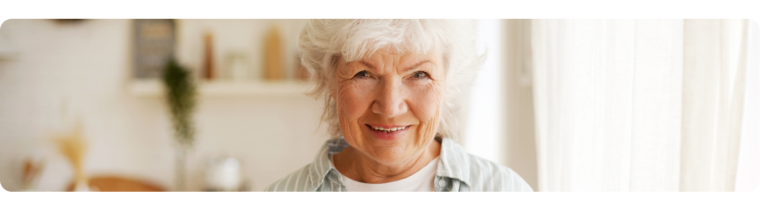 Elderly lady smiling