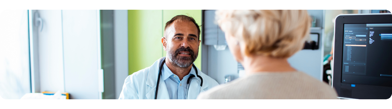 Doctor talking to patient
