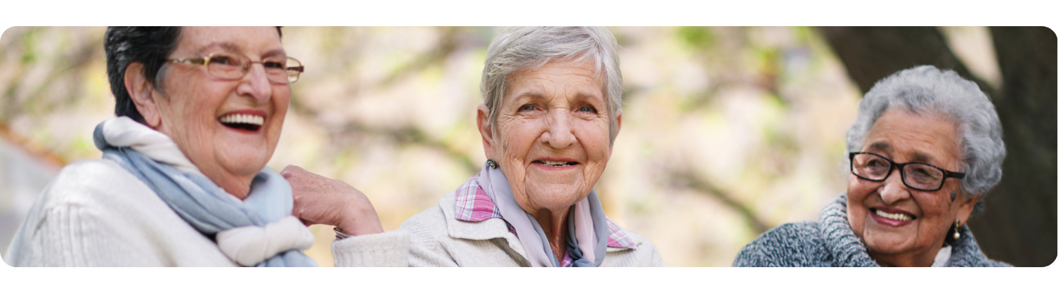 Elderly women smiling